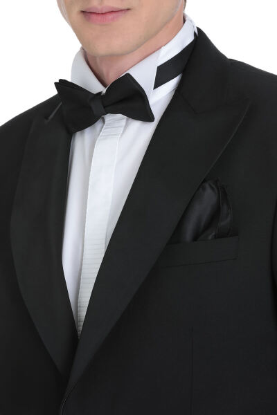 Siyah Kuşak Papyon Mendil Set - 6