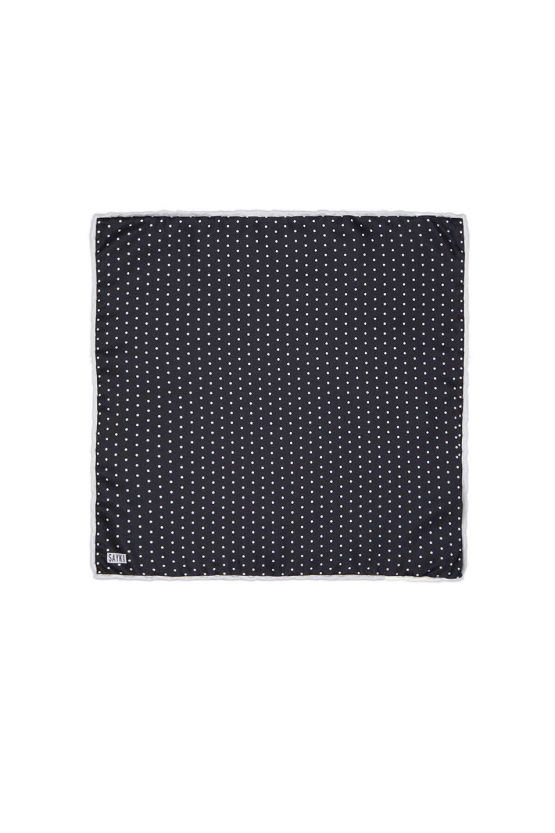 Siyah Puantiyeli Cep Mendili - Hatem Saykı