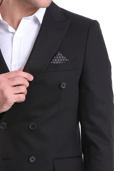 Siyah Puantiyeli Cep Mendili - 2