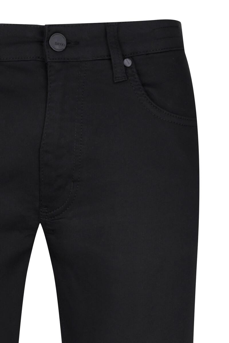 Siyah Rahat Kesim Fit 5 Cep Kanvas Pantolon - Saykı (1)