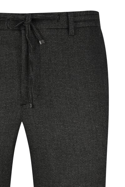 Siyah Rahat Kesim Yandan Cepli Jogger Pantolon - 2