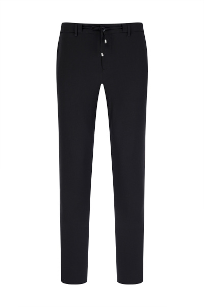 Siyah Rahat Kesim Yandan Cepli Jogger Pantolon 