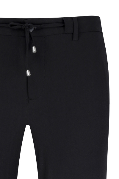 Siyah Rahat Kesim Yandan Cepli Jogger Pantolon - 2