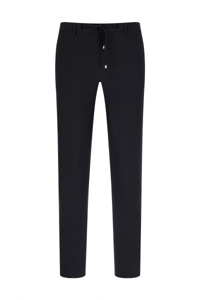 Siyah Rahat Kesim Yandan Cepli Jogger Pantolon - 1