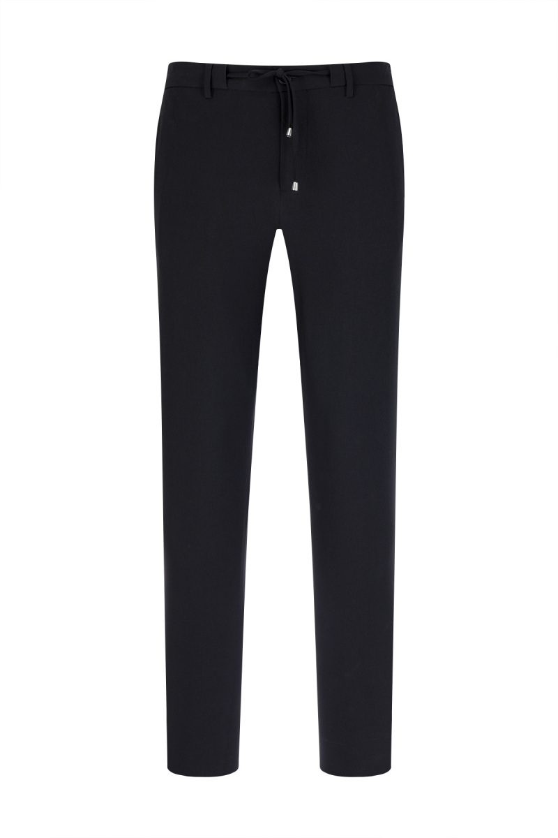 Siyah Rahat Kesim Yandan Cepli Jogger Pantolon - Saykı