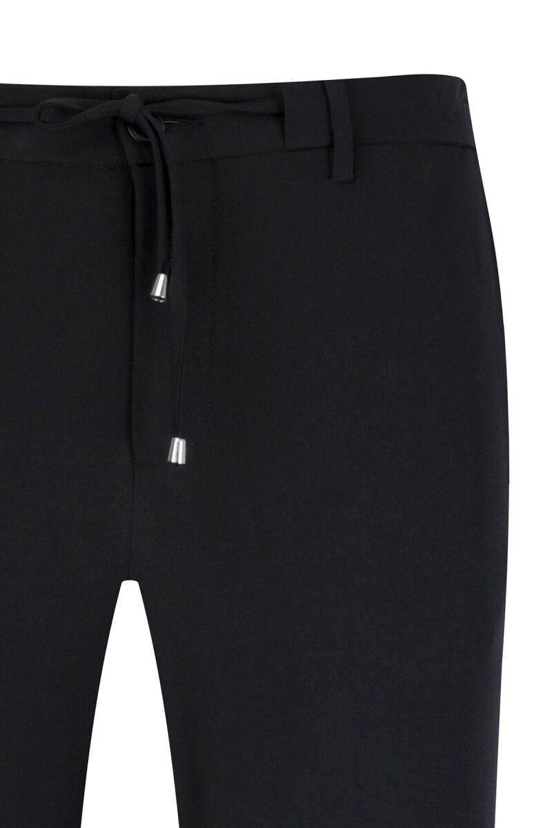 Siyah Rahat Kesim Yandan Cepli Jogger Pantolon - Saykı (1)