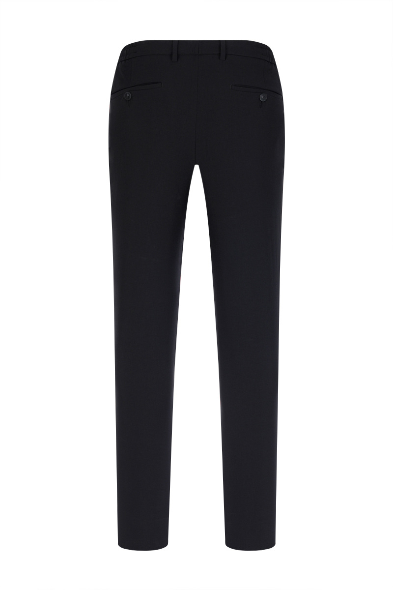 Siyah Rahat Kesim Yandan Cepli Jogger Pantolon - Saykı (1)