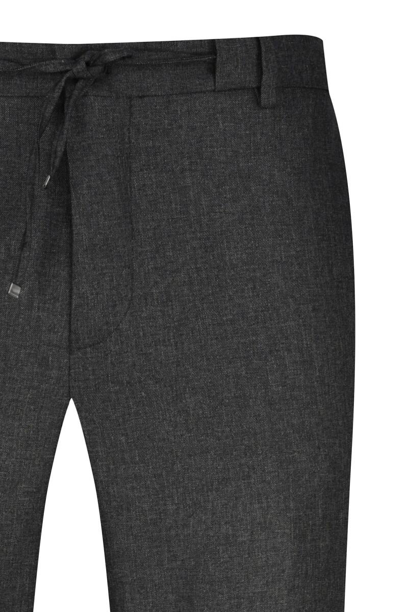 Siyah Rahat Kesim Yandan Cepli Kumaş Pantolon - Hatemoğlu (1)