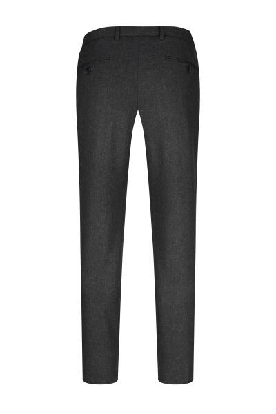 Siyah Rahat Kesim Yandan Cepli Kumaş Pantolon - 3