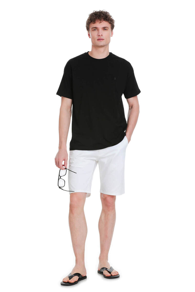 Siyah Regular Fit 100% Pamuk Bisiklet Yaka Oversize Tişört - HTML (1)