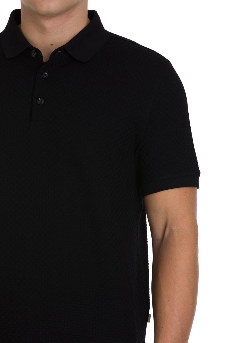 Siyah Regular Fit 100% Pamuk Polo Yaka Merserize Tişört - SAYKI (1)