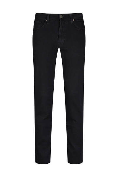 Siyah Regular Fit 5 Cep Pamuklu Kot Pantolon - 1