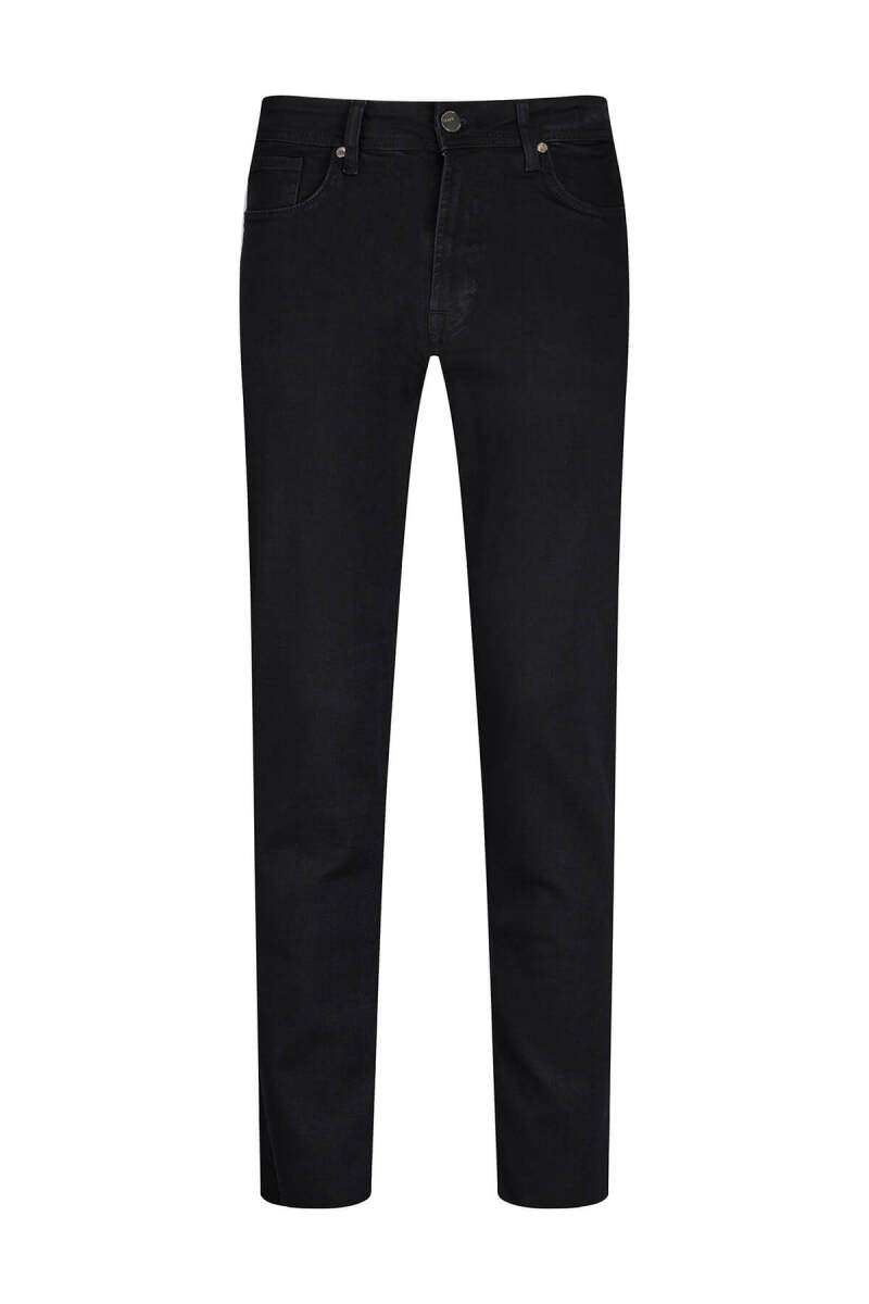 Siyah Regular Fit 5 Cep Pamuklu Kot Pantolon - Saykı