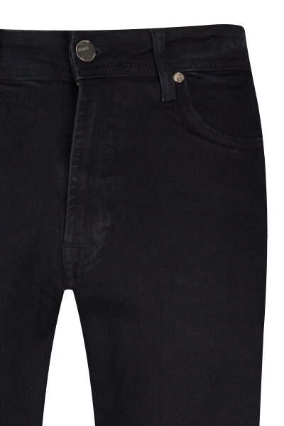 Siyah Regular Fit 5 Cep Pamuklu Kot Pantolon - 2