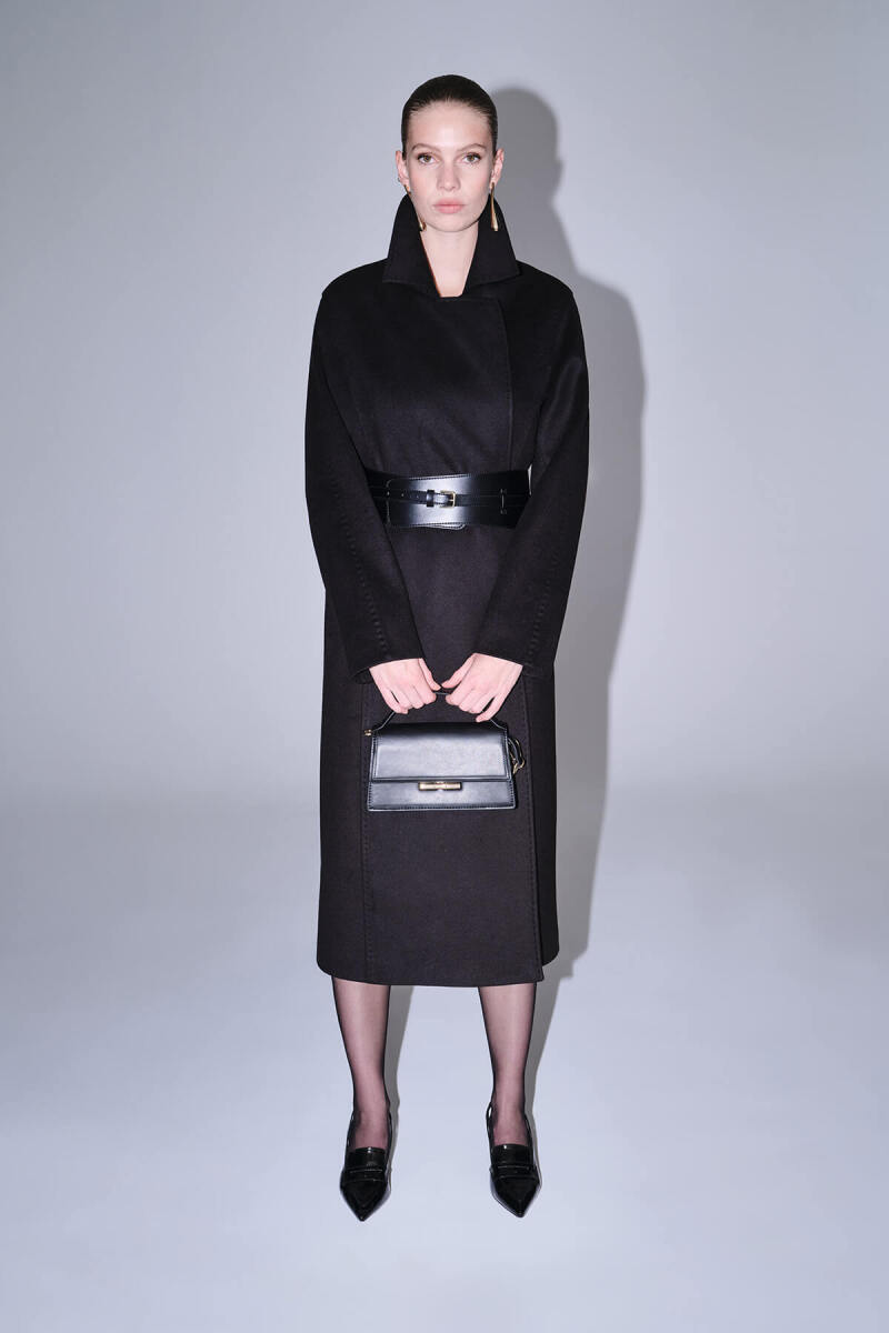 Saykı Woman Siyah Regular Fit Bebe Yaka Kaşmir Manto - Saykı Woman (1)