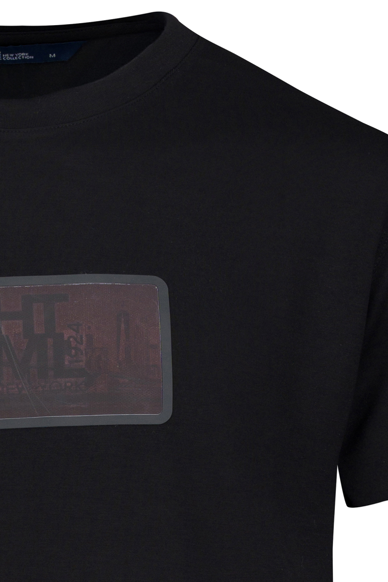 Siyah Regular Fit Bisiklet Yaka Tişört - HTML (1)