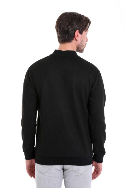 Siyah Regular Fit Bomber Yaka Mevsimlik Mont - 6
