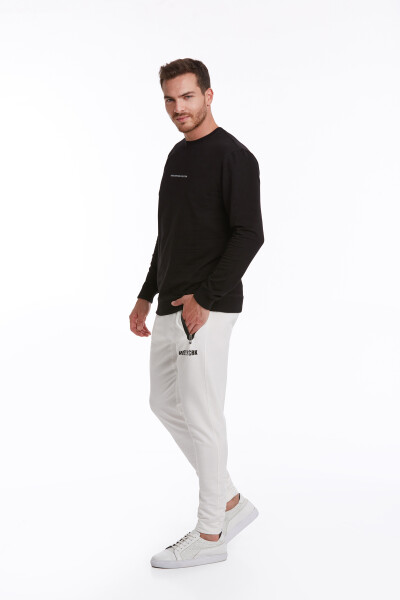 Siyah Regular Fit Pamuklu Bisiklet Yaka Sweatshirt - 3