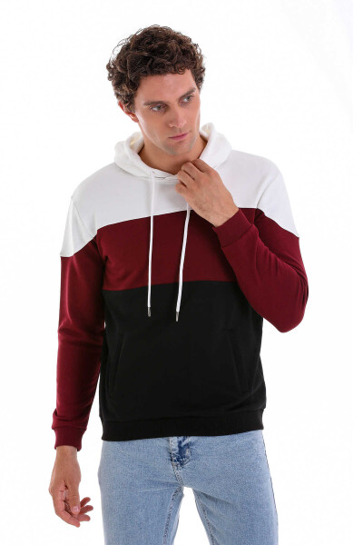 Siyah Regular Fit Pamuklu Kapüşonlu Kanguru Cepli Sweatshirt - 2