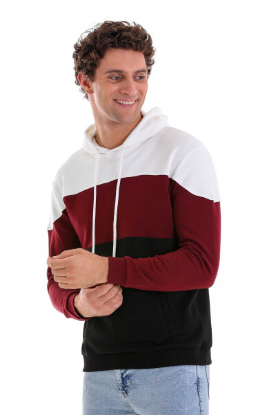 Siyah Regular Fit Pamuklu Kapüşonlu Kanguru Cepli Sweatshirt - 3