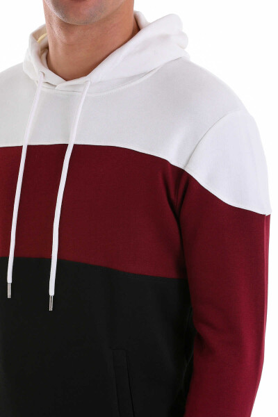 Siyah Regular Fit Pamuklu Kapüşonlu Kanguru Cepli Sweatshirt - 5