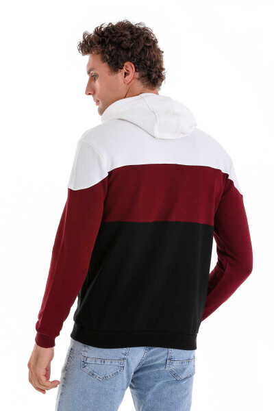 Siyah Regular Fit Pamuklu Kapüşonlu Kanguru Cepli Sweatshirt - 6
