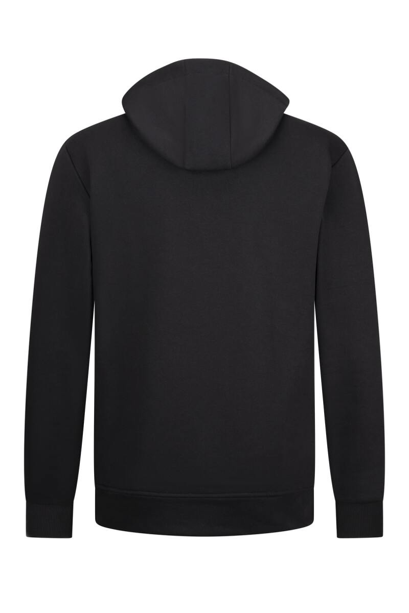 Siyah Regular Fit Fermuarlı Kapüşonlu Sweatshirt - HTML (1)