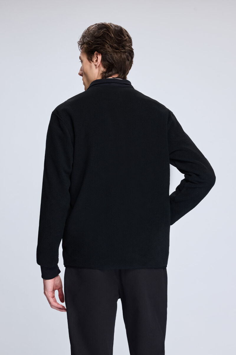 Siyah Regular Fit Hakim Yaka Baharlık Mont - HTML (1)