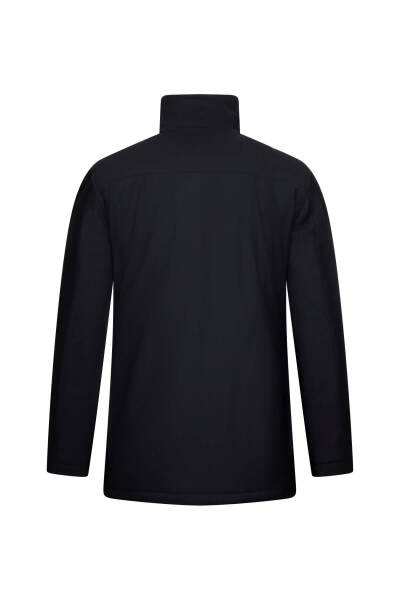 Siyah Regular Fit Hakim Yaka Kaban - 2