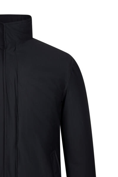 Siyah Regular Fit Hakim Yaka Kaban - 3