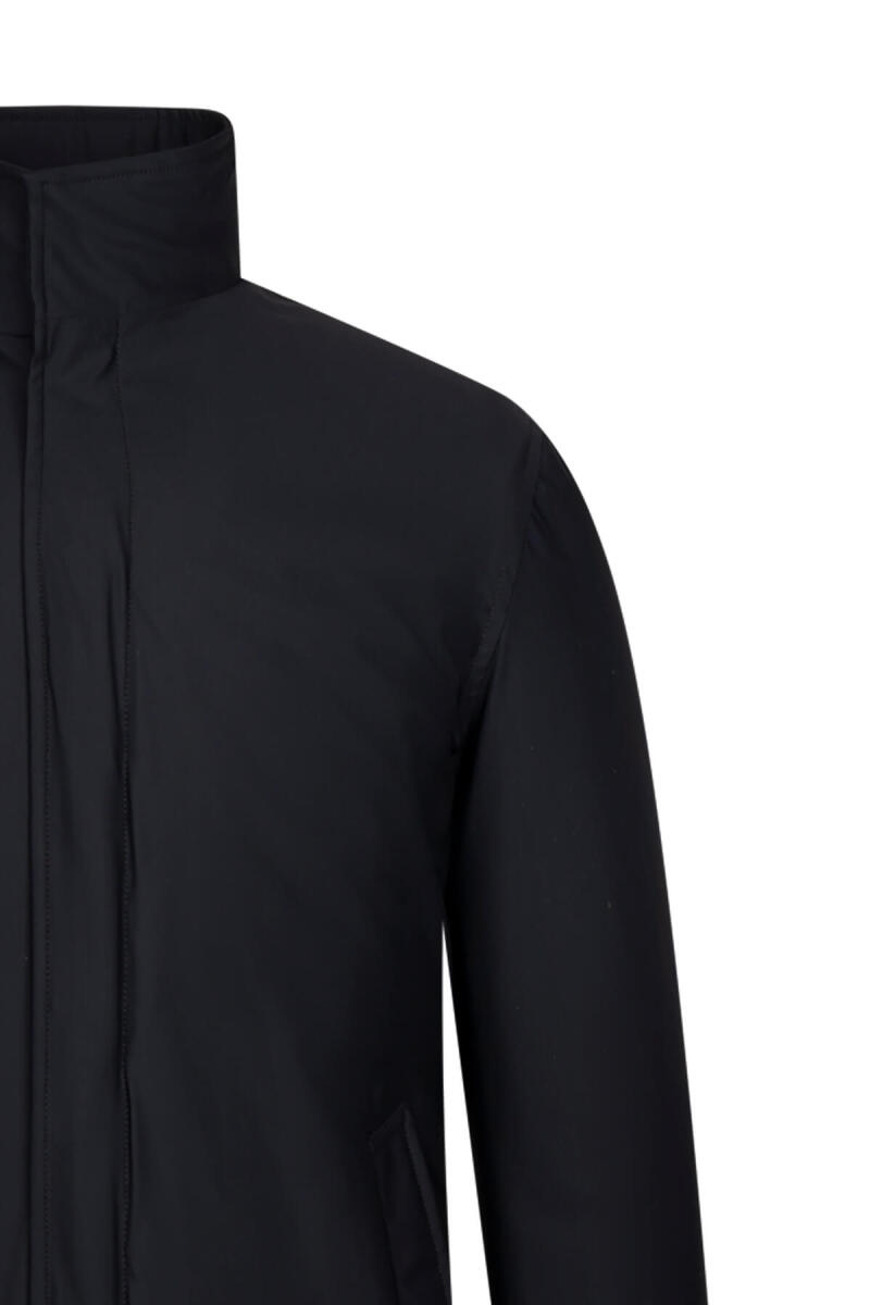 Siyah Regular Fit Hakim Yaka Kaban - Hatem Saykı (1)