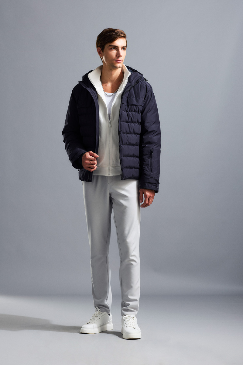 Siyah Regular Fit Hakim Yaka Kapüşonlu Kaban - HTML