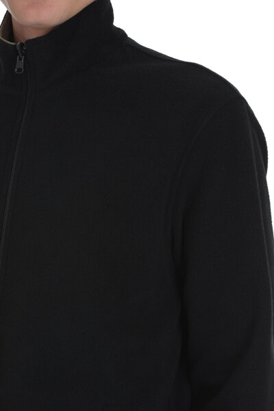 Siyah Regular Fit Yarım Balıkçı Yaka Baharlık Mont - 3