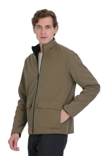 Siyah Regular Fit Yarım Balıkçı Yaka Baharlık Mont - 8