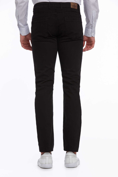 Siyah Regular Fit Pamuklu 5 Cep Kot Pantolon - 6