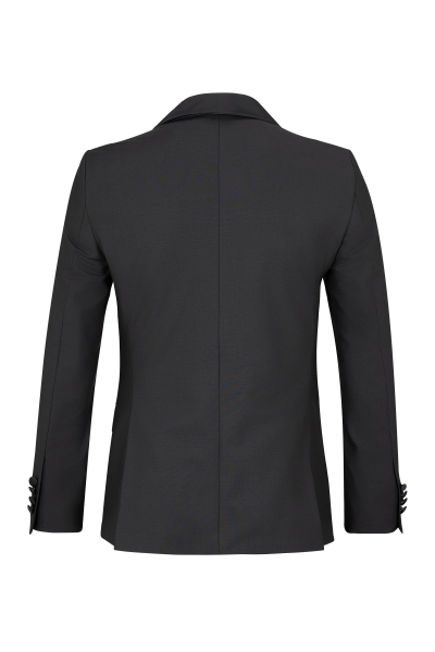 Siyah Slim Fit Çıkma Şal Yaka Damatlık - 3