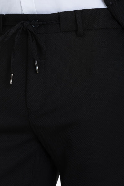 Siyah Slim Fit Mono Yaka Klasik Takım Elbise - 6