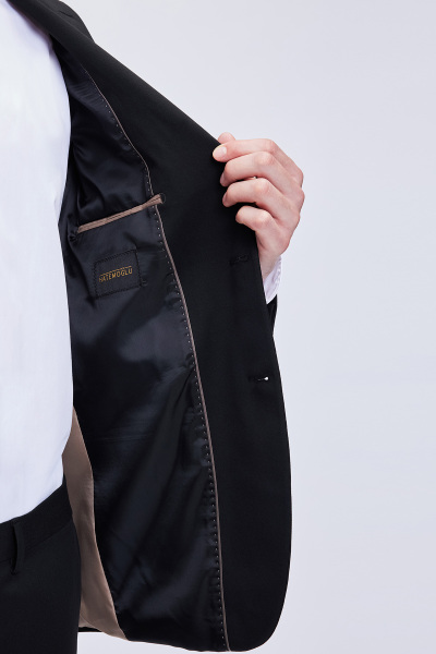 Siyah Slim Fit Mono Yaka Klasik Takım Elbise - 6