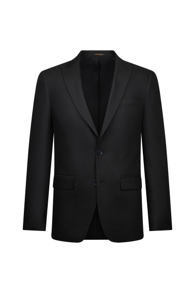 Siyah Slim Fit Sivri Yaka Klasik Takım Elbise - 2