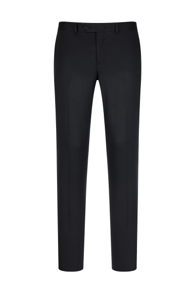 Siyah Slim Fit Yandan Cepli Kumaş Pantolon - 1