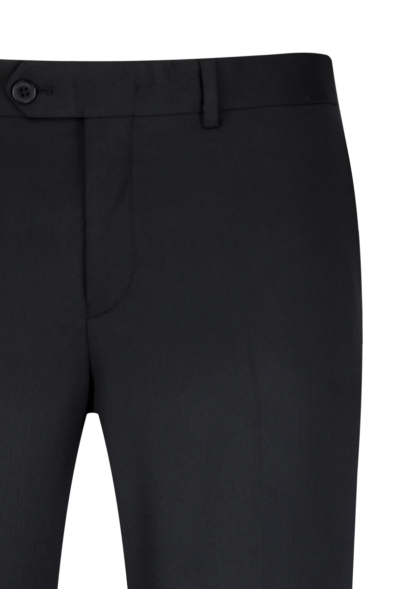 Siyah Slim Fit Yandan Cepli Kumaş Pantolon - Hatemoğlu (1)