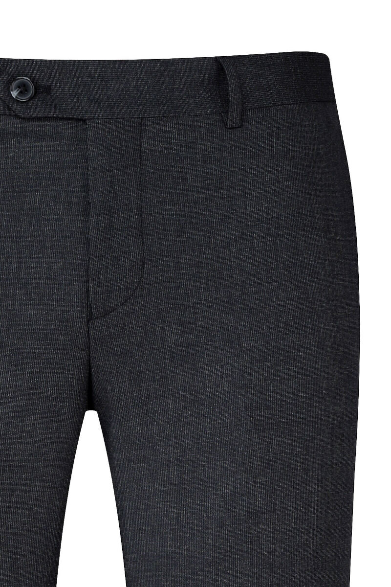 Siyah Slim Fit Yandan Cepli Kumaş Pantolon - Hatemoğlu (1)