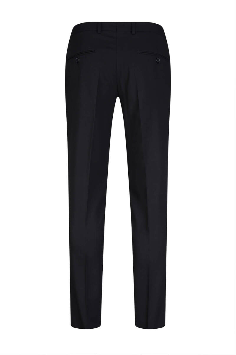 Siyah Slim Fit Yandan Cepli Kumaş Pantolon - Hatemoğlu (1)