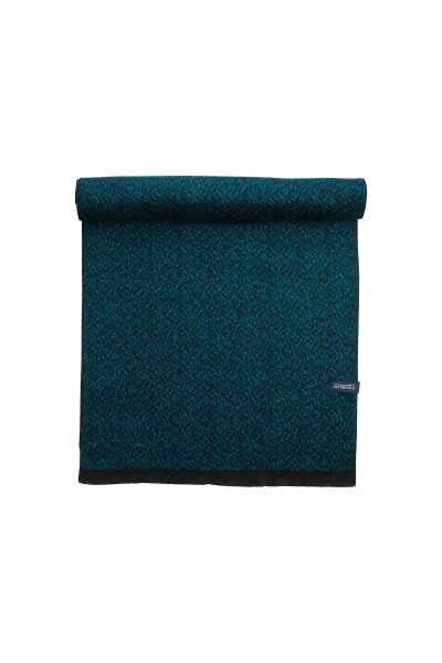 Siyah - Yeşil Desenli Atkı - 2