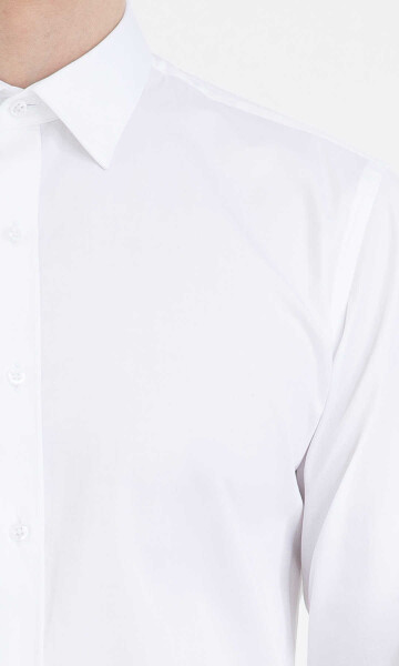 Slim Fit Beyaz Gömlek - 4