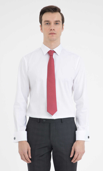 Slim Fit Beyaz Gömlek - 1