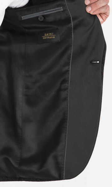 Slim Fit Lacivert Damatlık /Smokin - 5