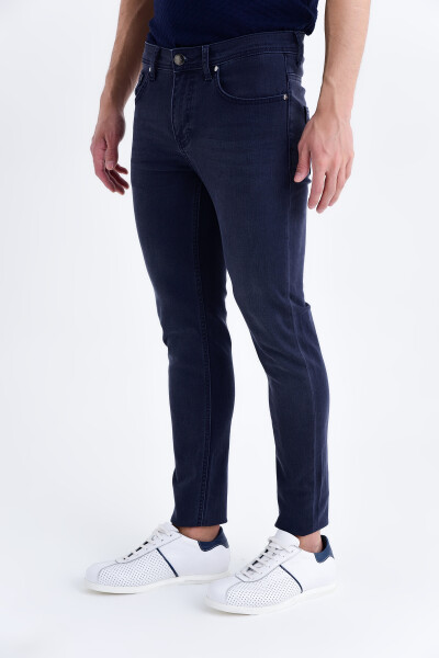 Lacivert Slim Fit Kot Pantolon - 3