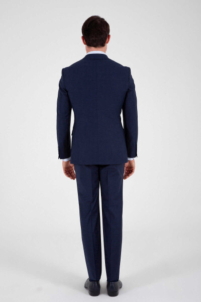 Lacivert Slim Fit Takım Elbise - 5