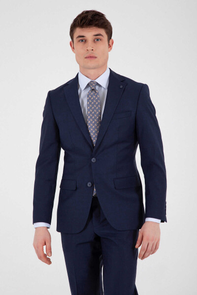 Lacivert Slim Fit Takım Elbise - 4